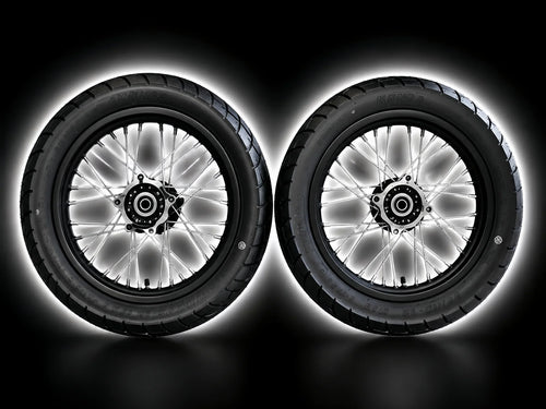 14/14in Supermoto Wheel Set Chrome