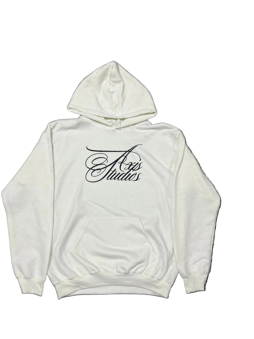 White Axis Studios Distressed Hoodie