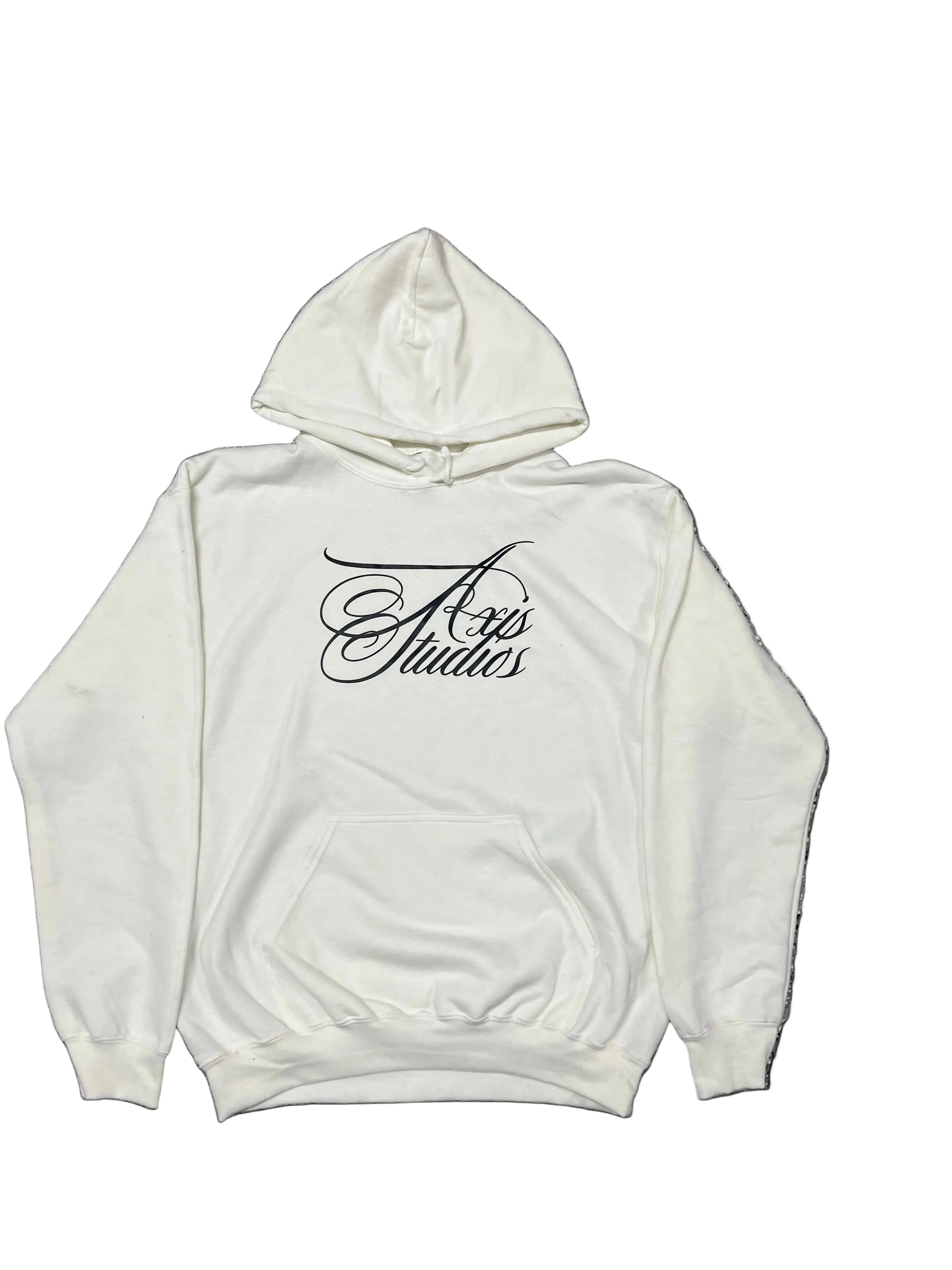 White Axis Studios Distressed Hoodie